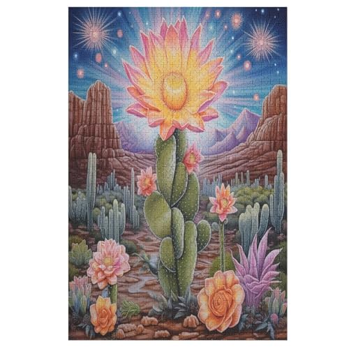 Blume Holzpuzzle 1000 Teile Klassische Puzzles Erwachsene Kinder Puzzle DIY Kit Holzspielzeug Einzigartiges Geschenk （78×53cm） von AASWSWW