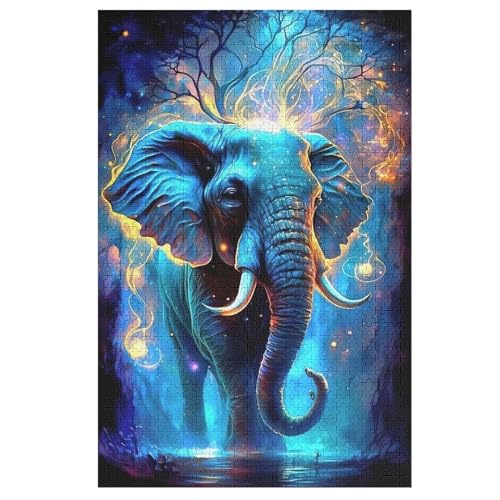 Elefant Puzzle 1000 Teile, Holzpuzzle Herausforderndes Geschicklichkeitsspiel Für Die Ganze Familie, Kinder Erwachsenenpuzzle Ab 12 Jahren （78×53cm） von AASWSWW