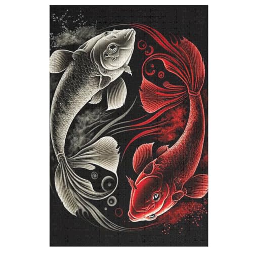 Fisch Puzzles 1000 Teile Erwachsener Kniffel Spaß Für Die Ganze Familie, Holzpuzzle Kinder Erwachsene, Impossible Puzzle Schwer （78×53cm） von AASWSWW