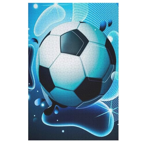Fußball Sport Holzpuzzle 1000 Teile Klassische Puzzles Erwachsene Kinder Puzzle DIY Kit Holzspielzeug Einzigartiges Geschenk （78×53cm） von AASWSWW