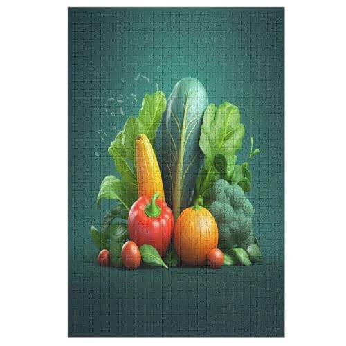 Gemüse Puzzle 1000 Teile, Holzpuzzle Für Erwachsene Kinder, Impossible Puzzles, Geschicklichkeitsspiel Für Die Ganze Familie （78×53cm） von AASWSWW