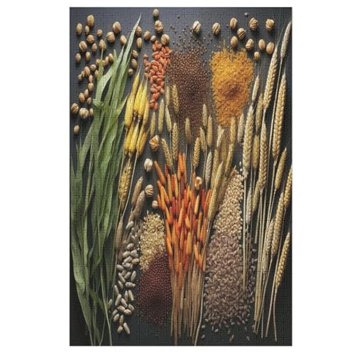 Getreide 1000 Teile Puzzles Für Erwachsene,Holzpuzzle - Verringerter Druck Schwieriges Unmögliche Puzzle Für 12+ Kinder （78×53cm） von AASWSWW