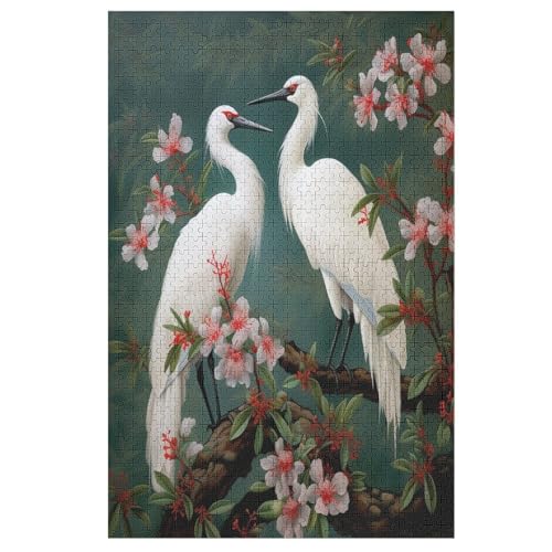Grue Blanche -Puzzle, 1000 Teile,Holzpuzzle Für Erwachsene Kinder, Lustiges Spielzeug, Denkspiel, Bildungsspiel, （78×53cm） von AASWSWW