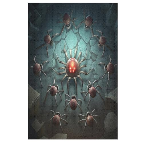 Holzpuzzle Animal Spinne Puzzle 1000 Teile Erwachsene Klassische Pädagogisches Spielzeug Kinder Lernspiel Herausforderndes Puzzles （78×53cm） von AASWSWW