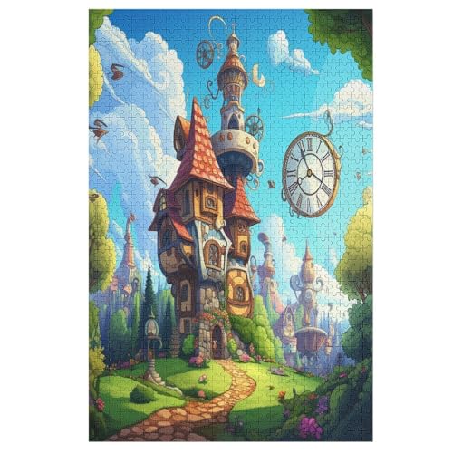 Holzpuzzle Pays des merveilles Puzzle 1000 Teile Erwachsene Klassische Pädagogisches Spielzeug Kinder Lernspiel Herausforderndes Puzzles （78×53cm） von AASWSWW