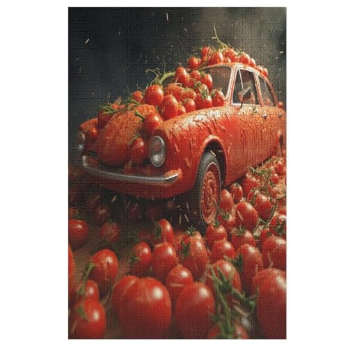 Holzpuzzles 1000 Teile Gemüse Tomatoes -Puzzle Für Jungen Und Mädchen, Schwierigkeitsgrad, Lernspiele, Familienspielzeug （78×53cm） von AASWSWW