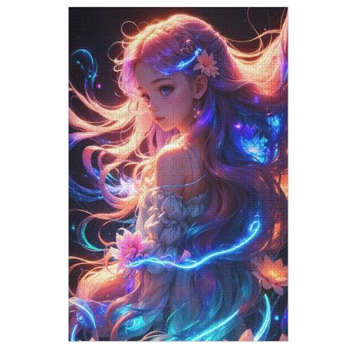 Holzpuzzles 1000 Teile Kosmische Hexe -Puzzle Für Jungen Und Mädchen, Schwierigkeitsgrad, Lernspiele, Familienspielzeug （78×53cm） von AASWSWW