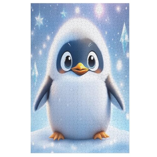 Holzpuzzles 1000 Teile Pinguin -Puzzle Für Jungen Und Mädchen, Schwierigkeitsgrad, Lernspiele, Familienspielzeug （78×53cm） von AASWSWW
