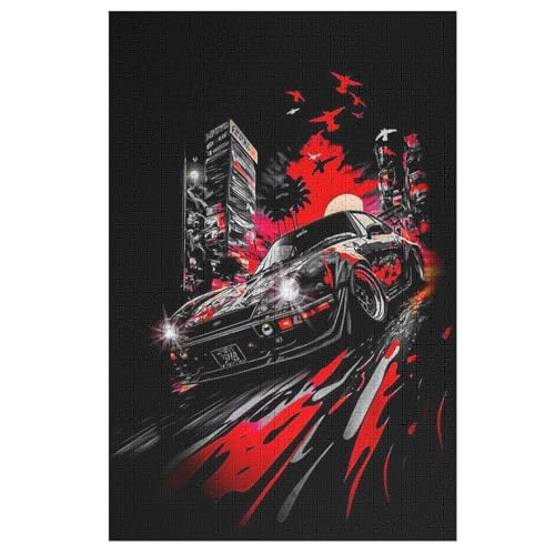 Holzpuzzles 1000 Teile Sportwagen -Puzzle Für Jungen Und Mädchen, Schwierigkeitsgrad, Lernspiele, Familienspielzeug （78×53cm） von AASWSWW