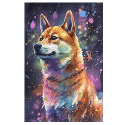Holzpuzzles 1000 Teile Wolf -Puzzle Für Jungen Und Mädchen, Schwierigkeitsgrad, Lernspiele, Familienspielzeug （78×53cm） von AASWSWW