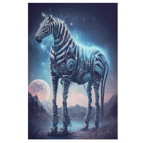 Horse -Puzzle, 1000 Teile,Holzpuzzle Für Erwachsene Kinder, Lustiges Spielzeug, Denkspiel, Bildungsspiel, （78×53cm） von AASWSWW