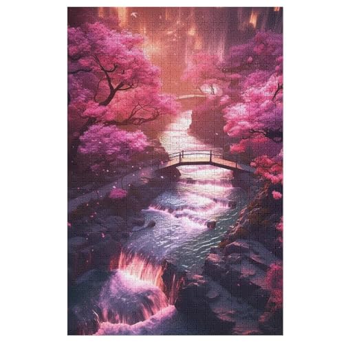 Japan Style Puzzle 1000 Teile, Holzpuzzle Herausforderndes Geschicklichkeitsspiel Für Die Ganze Familie, Kinder Erwachsenenpuzzle Ab 12 Jahren （78×53cm） von AASWSWW