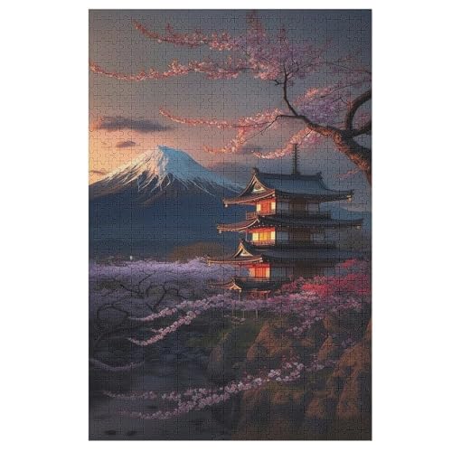 Japan Style Puzzles 1000 Teile Erwachsener Kniffel Spaß Für Die Ganze Familie, Holzpuzzle Kinder Erwachsene, Impossible Puzzle Schwer （78×53cm） von AASWSWW