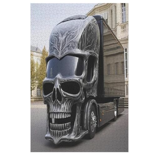 LKW -Puzzle, 1000 Teile,Holzpuzzle Für Erwachsene Kinder, Lustiges Spielzeug, Denkspiel, Bildungsspiel, （78×53cm） von AASWSWW