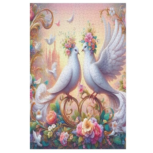 Möwe Puzzles Für Erwachsene, 1000-teiliges Holzpuzzle, Geeignet Für Kinder Ab 12 Jahren, Die Pädagogische Puzzle Lernen （78×53cm） von AASWSWW