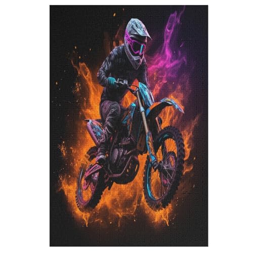 Motorrad Puzzles 1000 Teile Erwachsener Kniffel Spaß Für Die Ganze Familie, Holzpuzzle Kinder Erwachsene, Impossible Puzzle Schwer （78×53cm） von AASWSWW