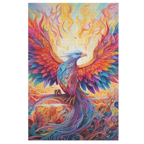Phönix 1000 Teile Puzzles Für Erwachsene Holzpuzzle Familienpuzzlespiel Stressabbau-Puzzle Für Kinder Ab 12 Jahren （78×53cm） von AASWSWW