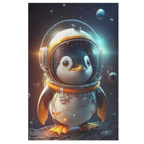 Pinguin Puzzle 1000 Teile, Holzpuzzle Herausforderndes Geschicklichkeitsspiel Für Die Ganze Familie, Kinder Erwachsenenpuzzle Ab 12 Jahren （78×53cm） von AASWSWW