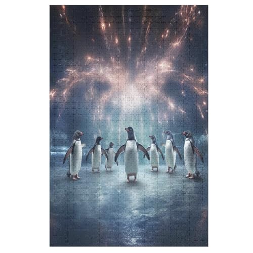 Pinguins-Puzzlespiel Aus Holz, 1000 Puzzleteile, Puzzle Für Teenager Und Erwachsene, Kreatives Spielzeug, Puzzles, （78×53cm） von AASWSWW