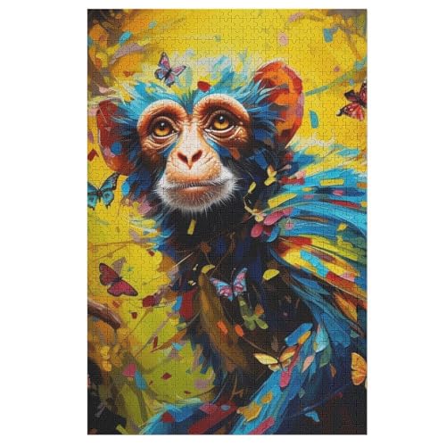 Puzzle 1000 Teile AFFE Holzpuzzle Für Erwachsene Lernspiel Herausforderungsspielzeug The Puzzles Für Erwachsene Kinder （78×53cm） von AASWSWW