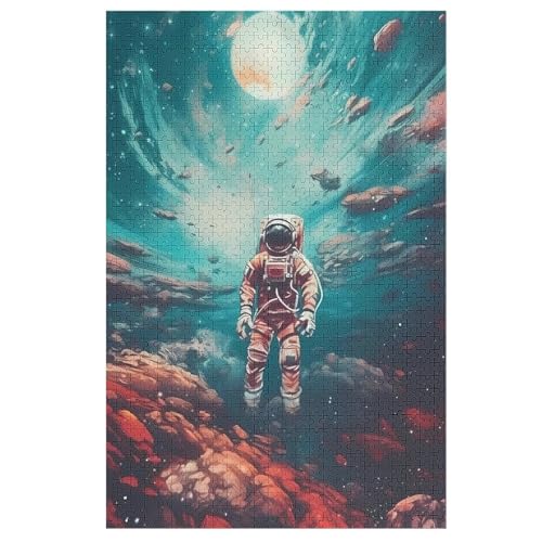 Puzzle 1000 Teile Astronaut Holzpuzzle Für Erwachsene Lernspiel Herausforderungsspielzeug The Puzzles Für Erwachsene Kinder （78×53cm） von AASWSWW