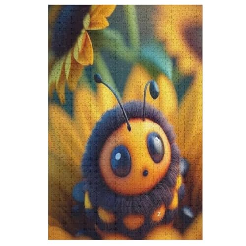 Puzzle 1000 Teile Biene Holzpuzzle Für Erwachsene Lernspiel Herausforderungsspielzeug The Puzzles Für Erwachsene Kinder （78×53cm） von AASWSWW