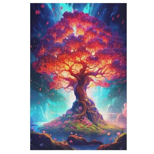 Puzzle 1000 Teile Kosmischer Lebensbaum Holzpuzzle Für Erwachsene Lernspiel Herausforderungsspielzeug The Puzzles Für Erwachsene Kinder （78×53cm） von AASWSWW