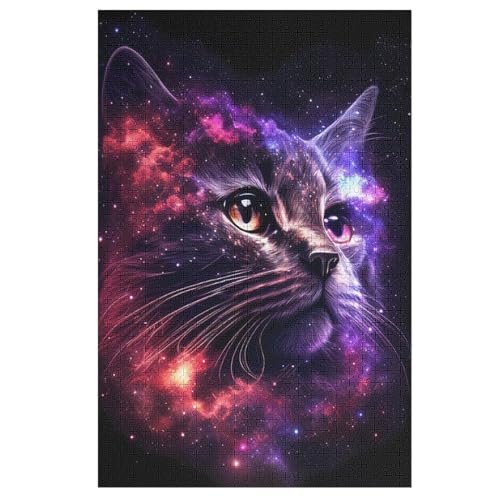 Puzzle 1000 Teile Star Katze Holzpuzzle Für Erwachsene Lernspiel Herausforderungsspielzeug The Puzzles Für Erwachsene Kinder （78×53cm） von AASWSWW