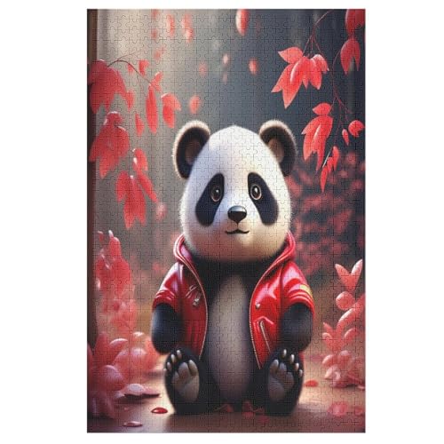 Puzzle Animal Panda, 1000 Puzzleteile Für Kinder, Holzpuzzles, Geeignet Für Erwachsene Lernspiel, （78×53cm） von AASWSWW