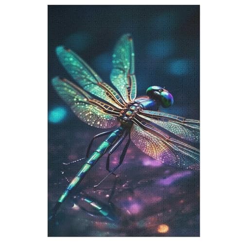 Puzzle Drachefly, 1000 Puzzleteile Für Kinder, Holzpuzzles, Geeignet Für Erwachsene Lernspiel, （78×53cm） von AASWSWW
