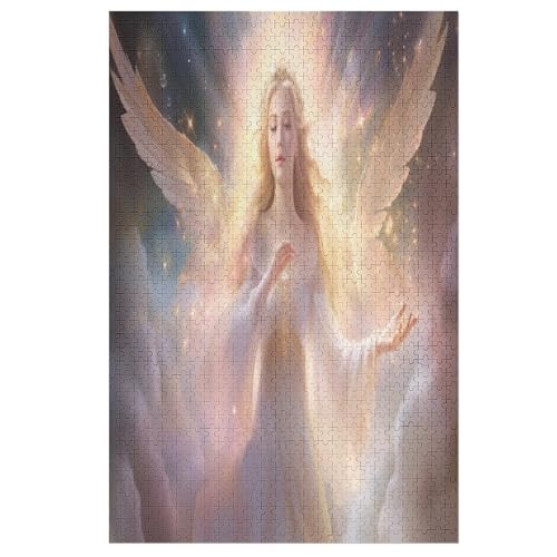 Puzzle Engel, 1000 Puzzleteile Für Kinder, Holzpuzzles, Geeignet Für Erwachsene Lernspiel, （78×53cm） von AASWSWW