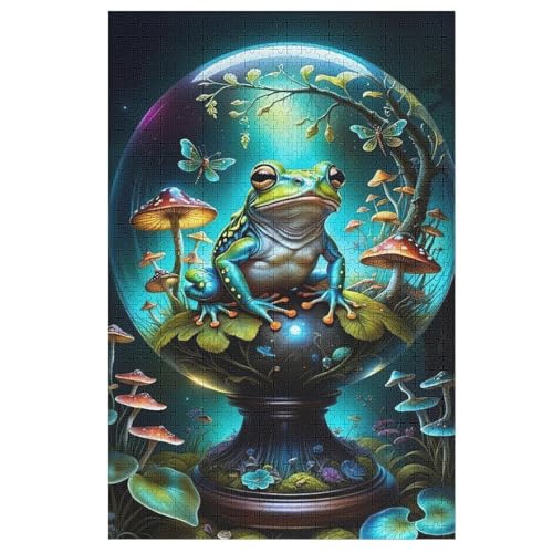 Puzzle Frosch, 1000 Puzzleteile Für Kinder, Holzpuzzles, Geeignet Für Erwachsene Lernspiel, （78×53cm） von AASWSWW