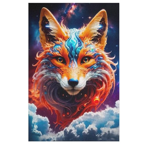 Puzzle Fuchs, 1000 Puzzleteile Für Kinder, Holzpuzzles, Geeignet Für Erwachsene Lernspiel, （78×53cm） von AASWSWW