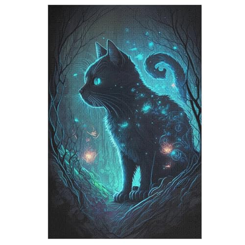 Puzzle Für Kinder, Katze -Puzzles Für Erwachsene, 1000-teiliges Holzpuzzle Für Jugendliche, Tolles （78×53cm） von AASWSWW