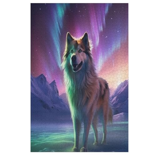 Puzzle Hund, 1000 Puzzleteile Für Kinder, Holzpuzzles, Geeignet Für Erwachsene Lernspiel, （78×53cm） von AASWSWW