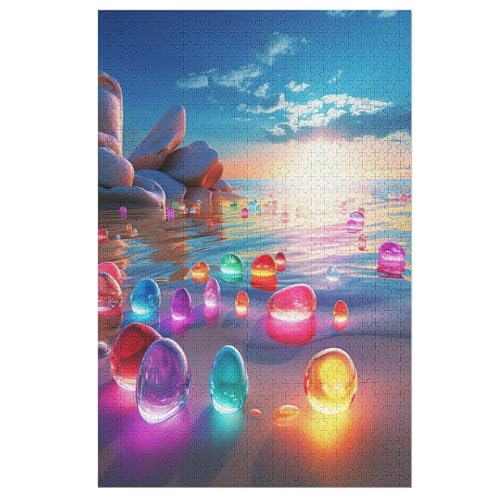 Puzzle Landschaft Painting, 1000 Puzzleteile Für Kinder, Holzpuzzles, Geeignet Für Erwachsene Lernspiel, （78×53cm） von AASWSWW