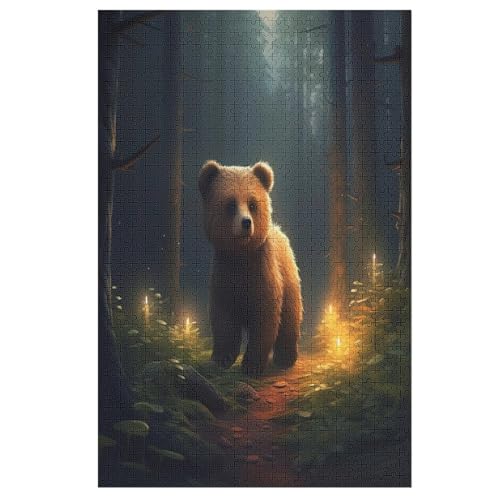 Puzzles Animal Bär, 1000-teiliges Holzpuzzle Für Erwachsene Und Kinder Ab 12 Jahren. Tolles Geschenk Für Erwachsene （78×53cm） von AASWSWW
