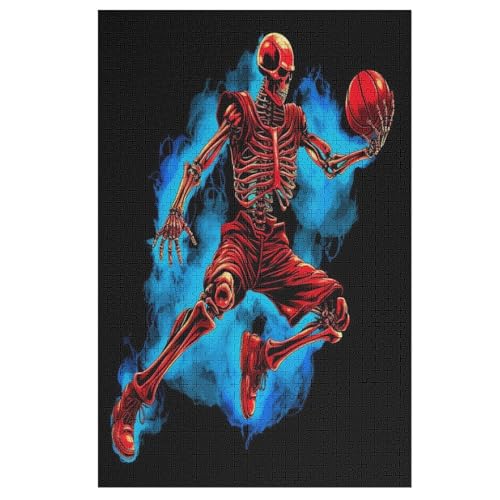 Puzzles Basketball, 1000 Teile, Puzzle Aus Holz Für Erwachsene Und Kinder Ab 12 Jahren, Lernspielzeug （78×53cm） von AASWSWW