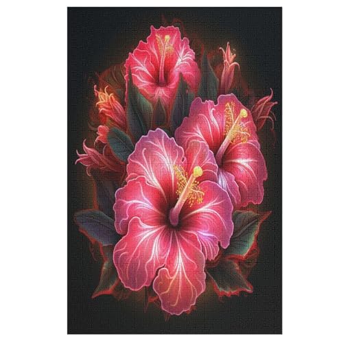 Puzzles Blume, 1000 Teile, Puzzle Aus Holz Für Erwachsene Und Kinder Ab 12 Jahren, Lernspielzeug （78×53cm） von AASWSWW