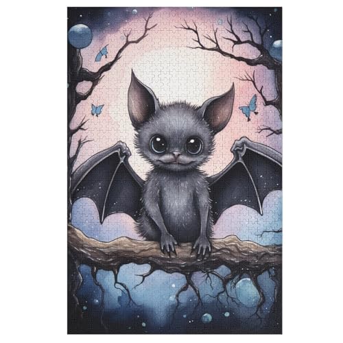 Puzzles Fledermaus, 1000 Teile, Puzzle Aus Holz Für Erwachsene Und Kinder Ab 12 Jahren, Lernspielzeug （78×53cm） von AASWSWW