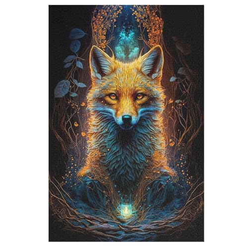 Puzzles Fuchs, 1000 Teile, Puzzle Aus Holz Für Erwachsene Und Kinder Ab 12 Jahren, Lernspielzeug （78×53cm） von AASWSWW