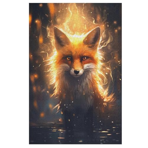 Puzzles Fuchs, 1000 Teile, Puzzle Aus Holz Für Erwachsene Und Kinder Ab 12 Jahren, Lernspielzeug （78×53cm） von AASWSWW