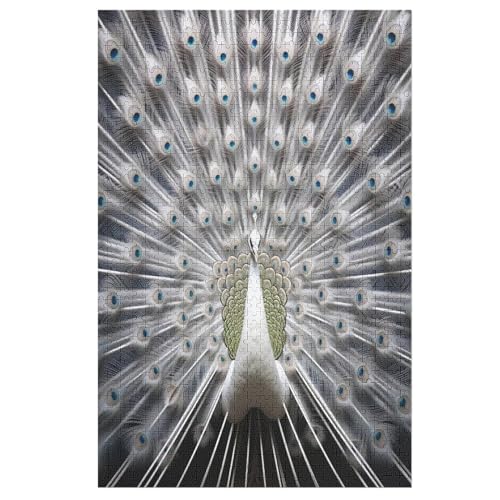 Puzzles Für Erwachsene, 1000 Teile, Pfau, Kreative Holzpuzzles, Praktisches Spiel, Familiendekoration （78×53cm） von AASWSWW