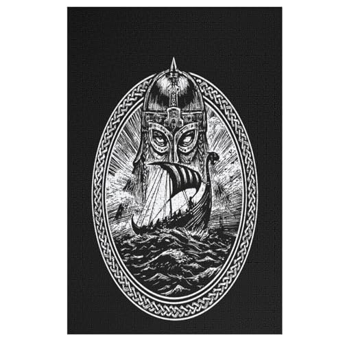 Puzzles Für Erwachsene, 1000 Teile, Wikinger Myth, Kreative Holzpuzzles, Praktisches Spiel, Familiendekoration （78×53cm） von AASWSWW