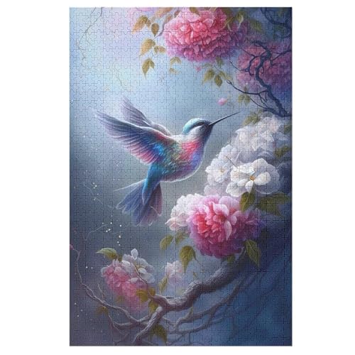 Puzzles Für Erwachsene HummingVogel,1000-teilige Puzzle Für Kinder Ab 12 Jahren, Holzpuzzles Für Die Heimdekoration, （78×53cm） von AASWSWW