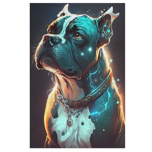 Puzzles Für Erwachsene Hund,1000-teilige Puzzle Für Kinder Ab 12 Jahren, Holzpuzzles Für Die Heimdekoration, （78×53cm） von AASWSWW