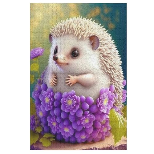 Puzzles Für Erwachsene Igel,1000-teilige Puzzle Für Kinder Ab 12 Jahren, Holzpuzzles Für Die Heimdekoration, （78×53cm） von AASWSWW