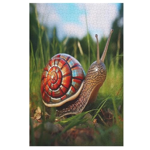 Puzzles Für Erwachsene Schnecken,1000-teilige Puzzle Für Kinder Ab 12 Jahren, Holzpuzzles Für Die Heimdekoration, （78×53cm） von AASWSWW
