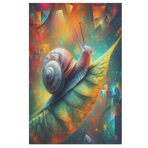 Puzzles Für Erwachsene süße Schnecke,1000-teilige Puzzle Für Kinder Ab 12 Jahren, Holzpuzzles Für Die Heimdekoration, （78×53cm） von AASWSWW