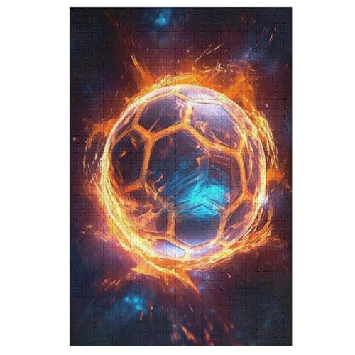Puzzles Fußball Sport, 1000 Teile, Puzzle Aus Holz Für Erwachsene Und Kinder Ab 12 Jahren, Lernspielzeug （78×53cm） von AASWSWW